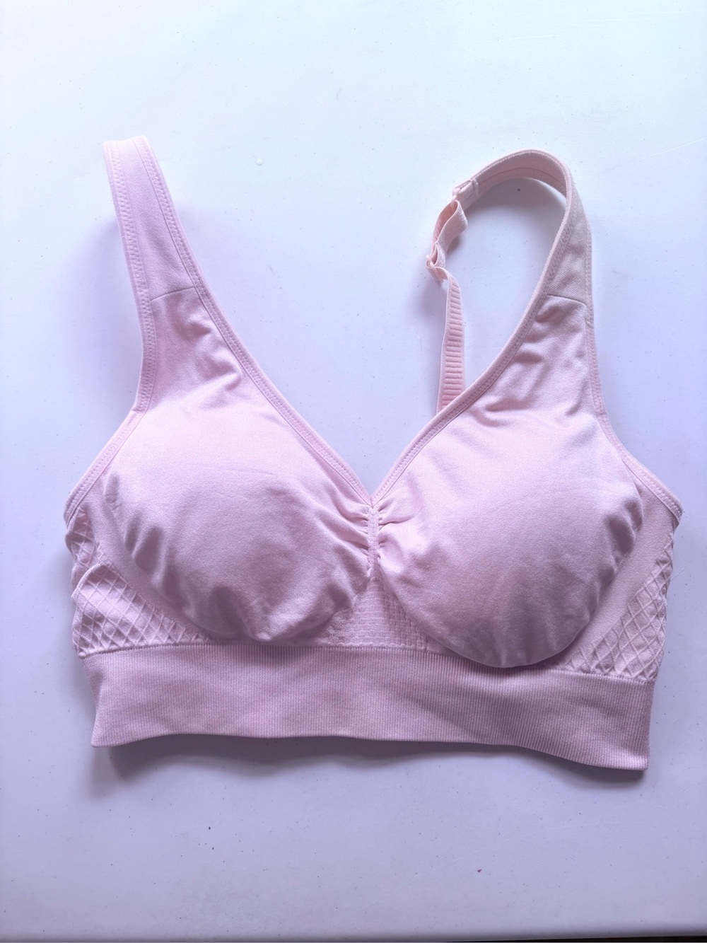 Anita Care Women’s Bra Medium Pink Wireless Comfort Wide Band Adjustable Straps